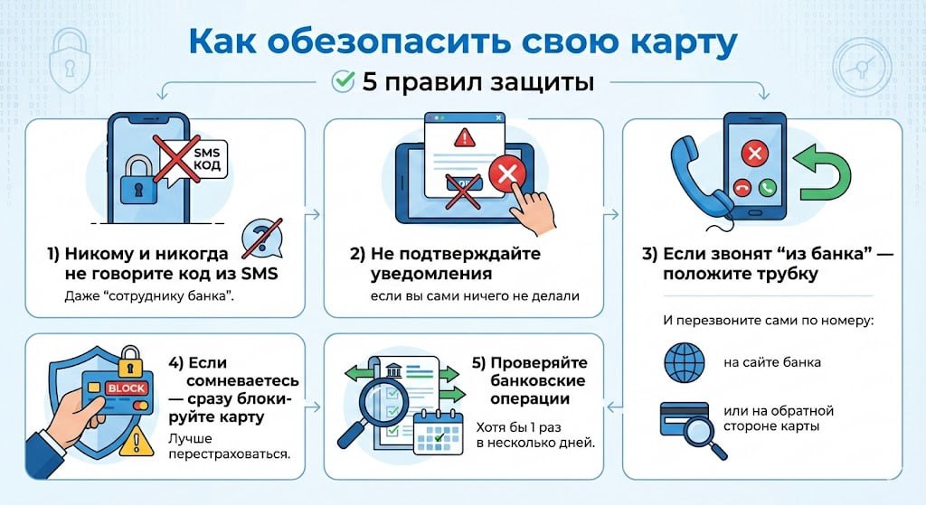 🚨 Мошенники могут украсть деньги с карты, даже если она у вас в кошельке